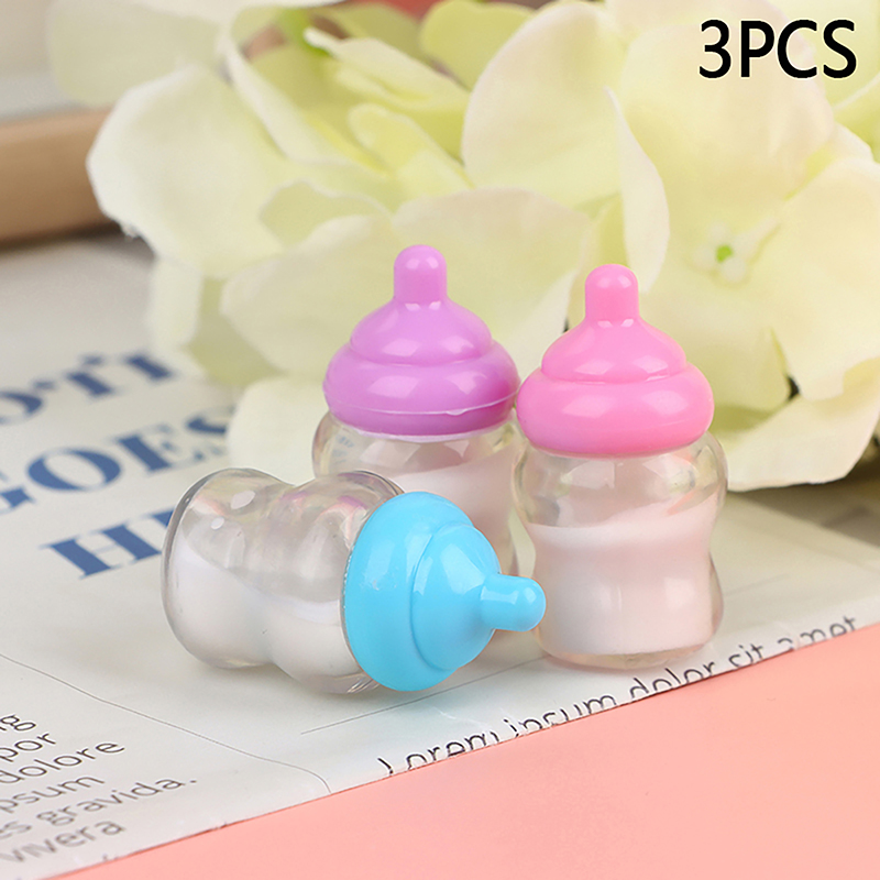 Resin Art Baby - 3PCS Dollhouse Baby Bottle Accessories Play
