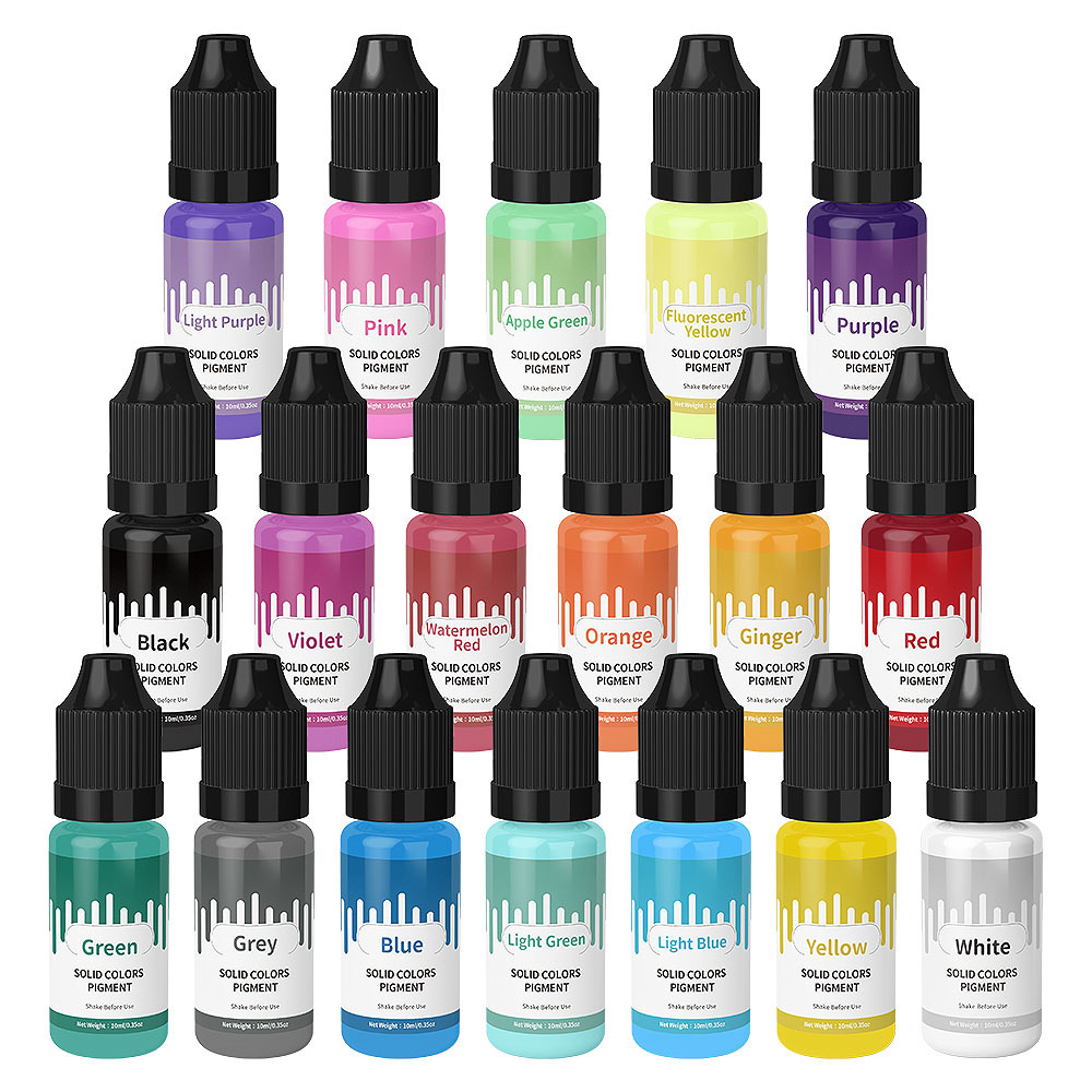 Pearl Powder Resin - 18Colors 10ml Macaron Solid Pastel Color