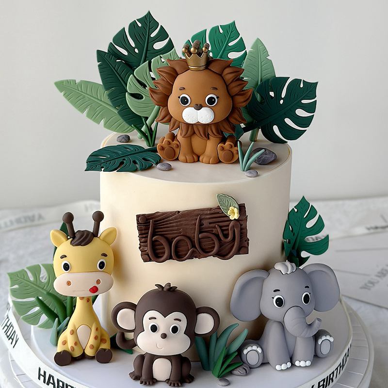 Resin Art Baby - Jungle Safari Animal Doll Cake Decor
