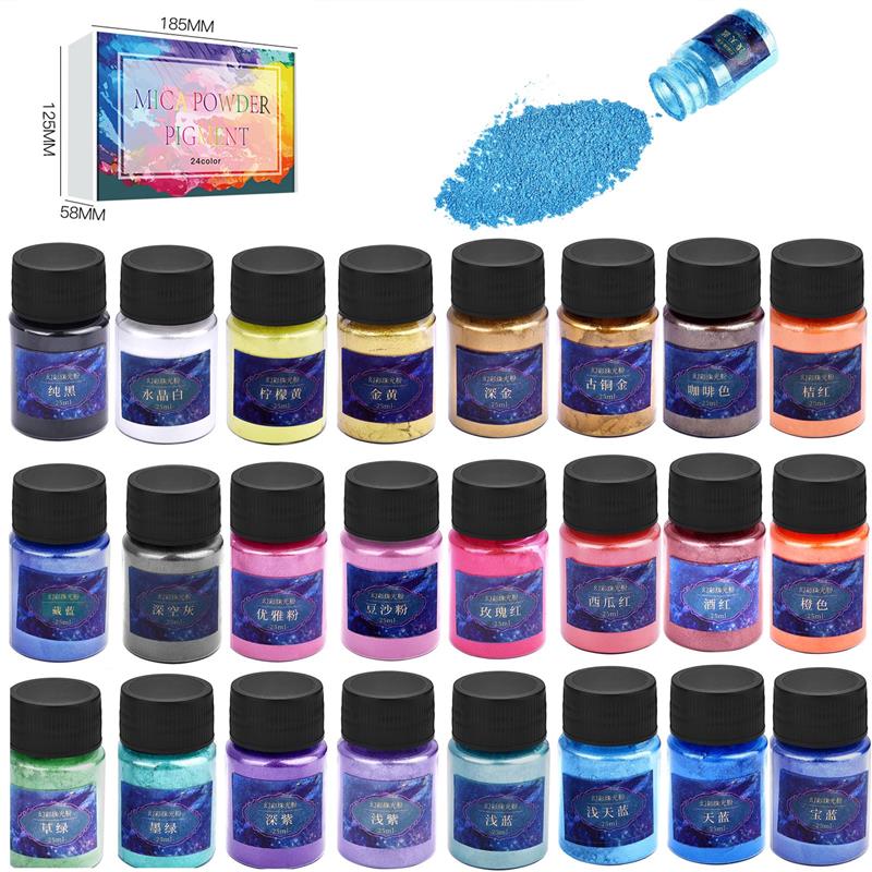 Pearl Powder Resin - 24Colors Epoxy Resin Dye Mica Powder