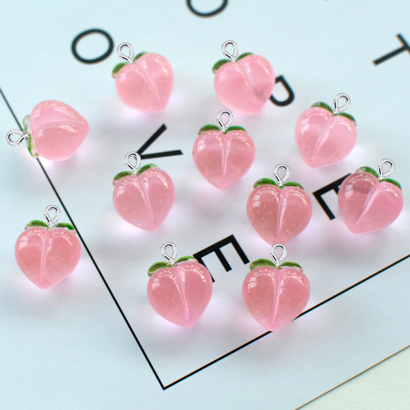 10Pcs New Transparent Peach Fl - Resin Art Earrings review and price