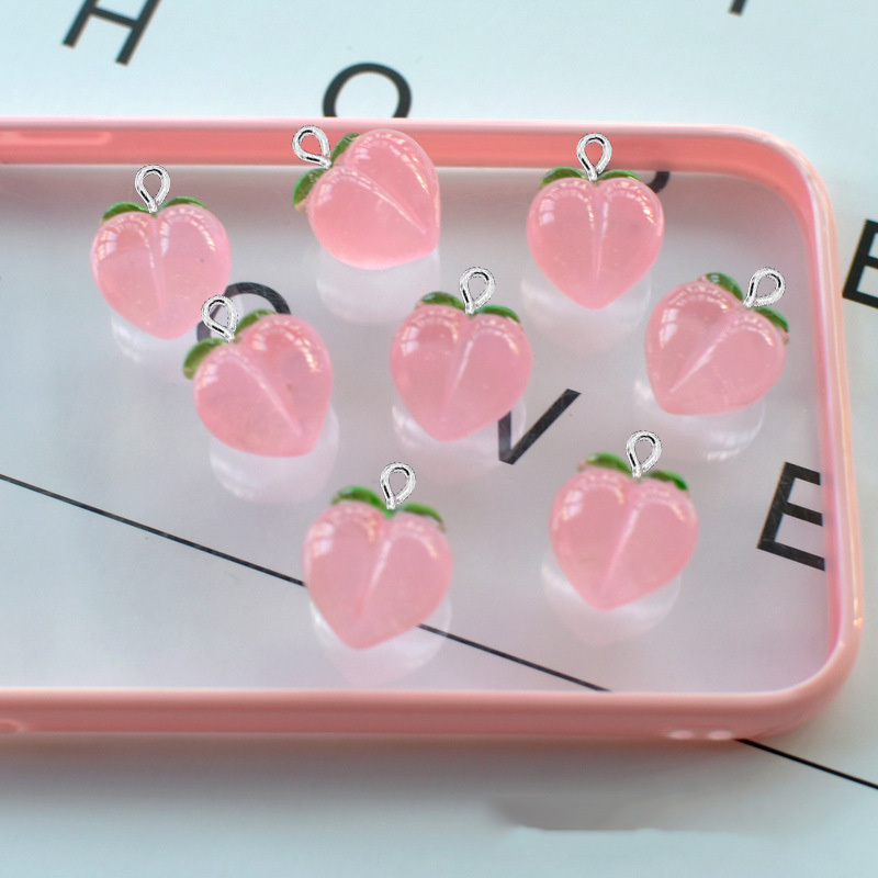 10Pcs New Transparent Peach Fl - Resin Art Earrings review and price