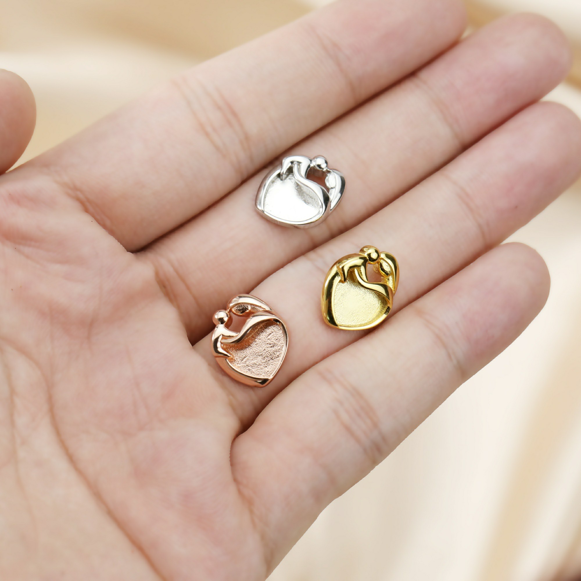 9MM Heart Bezel Settings Mothe - Resin Art Baby review and price