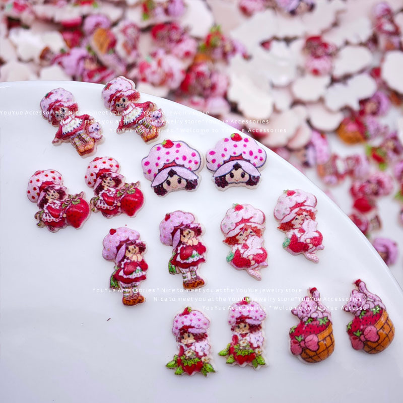 Cartoon strawberry girl nail a - Resin Art Resin review and price