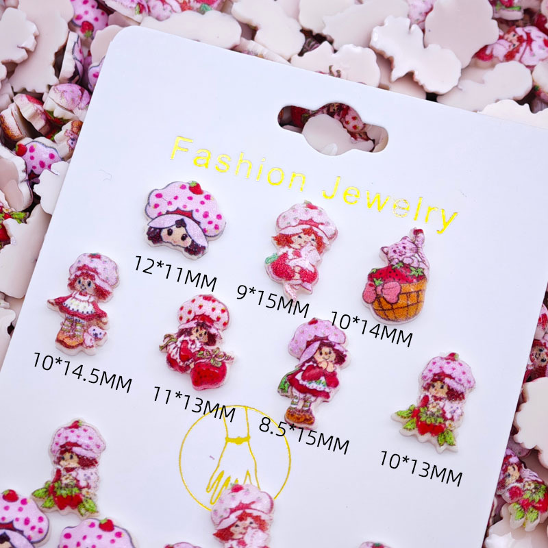 Cartoon strawberry girl nail a - Resin Art Resin review and price