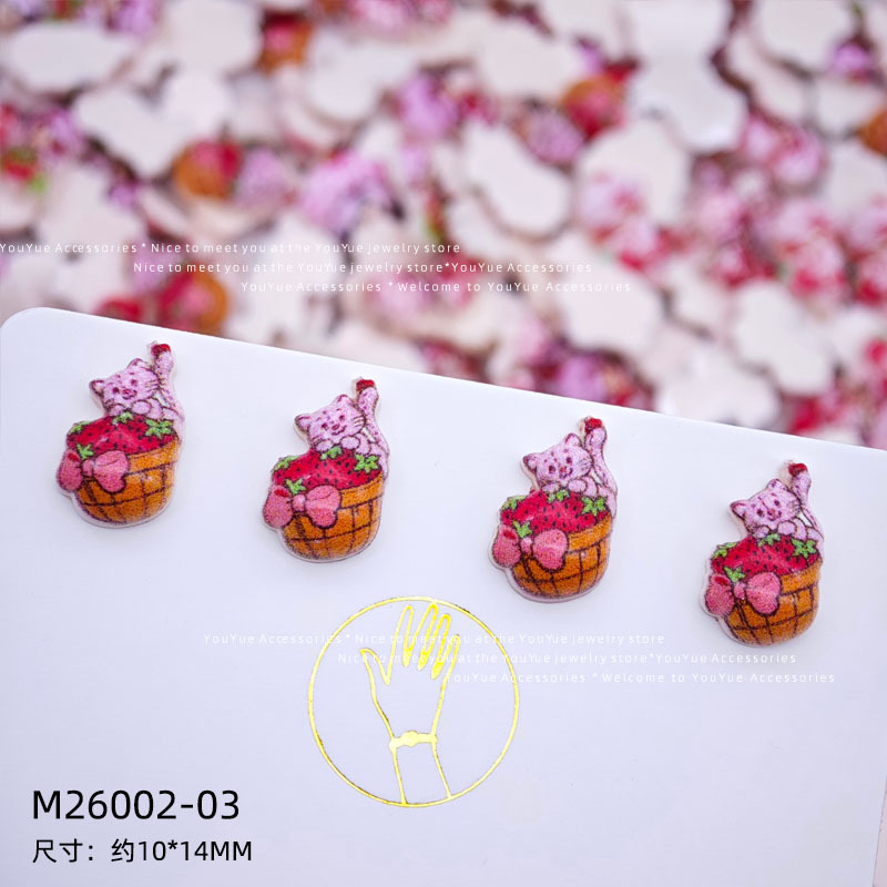 Cartoon strawberry girl nail a - Resin Art Resin review and price