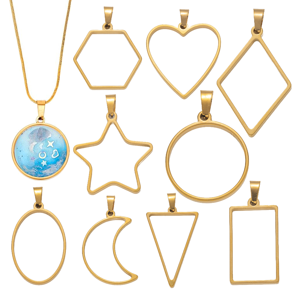 5pcs Stainless Steel Open Back - Resin Art Earrings review and price