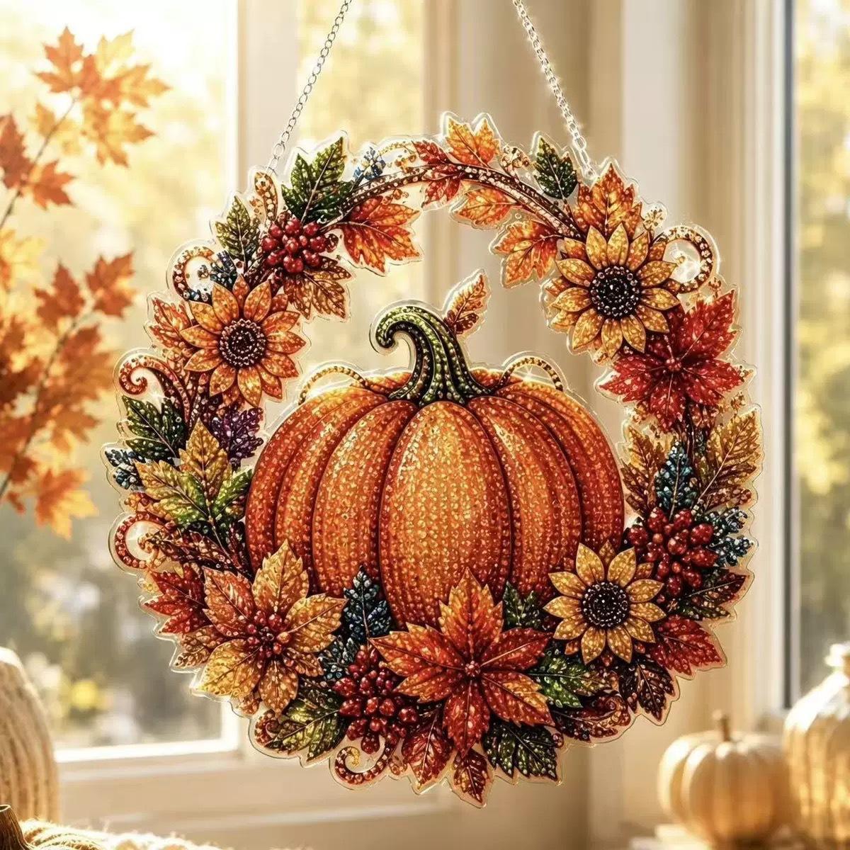 Halloween Pumpkins Diamond Art - Resin Art Flowers review and price