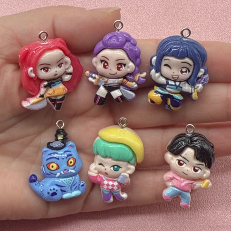 10pcs resin cartoon pendant, D - Resin Art Earrings review and price