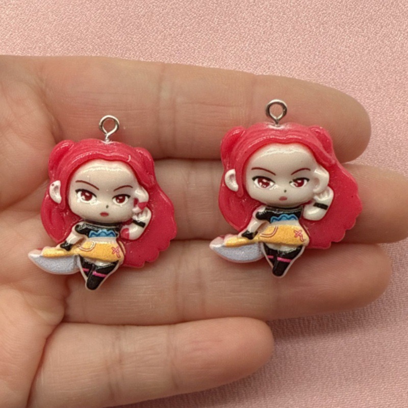 10pcs resin cartoon pendant, D - Resin Art Earrings review and price