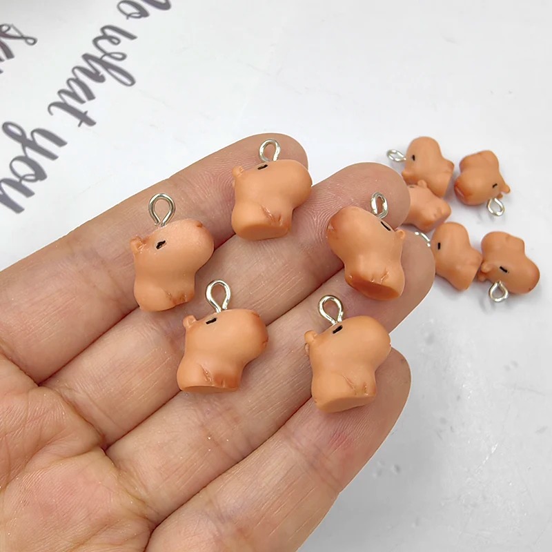 10pcs Cute Small Capybara Char - Resin Art Earrings review and price