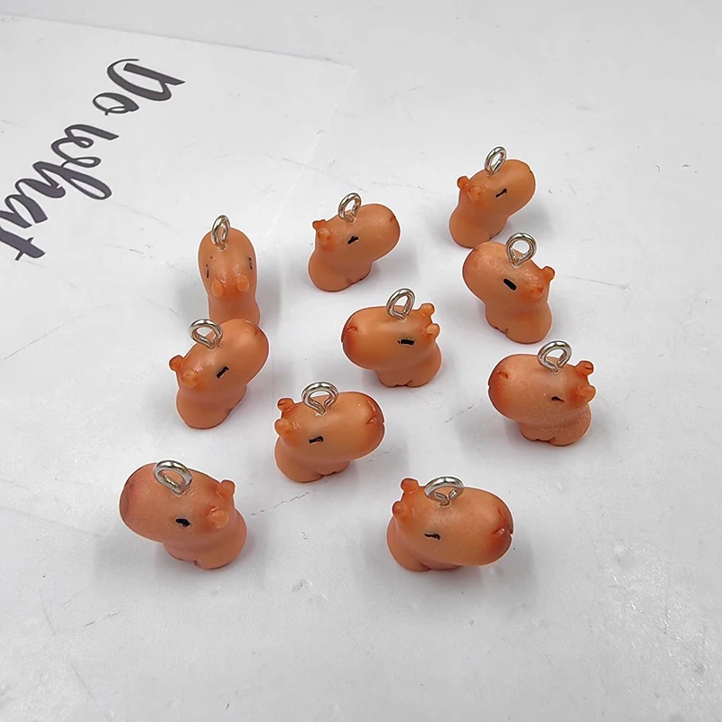 10pcs Cute Small Capybara Char - Resin Art Earrings review and price
