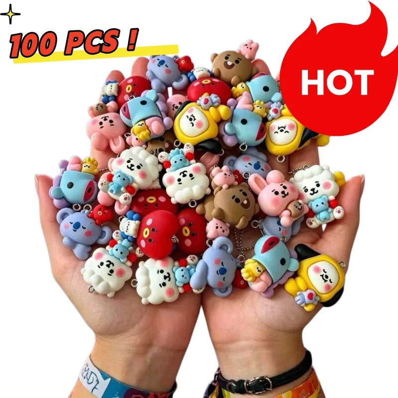 7pcs BT21 Resin Cartoon Charm  - Resin Art Accessories review and price