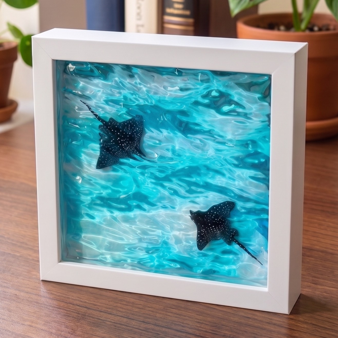 3D Wave Resin Whale Sculpture  - Resin Art Ocean review and price