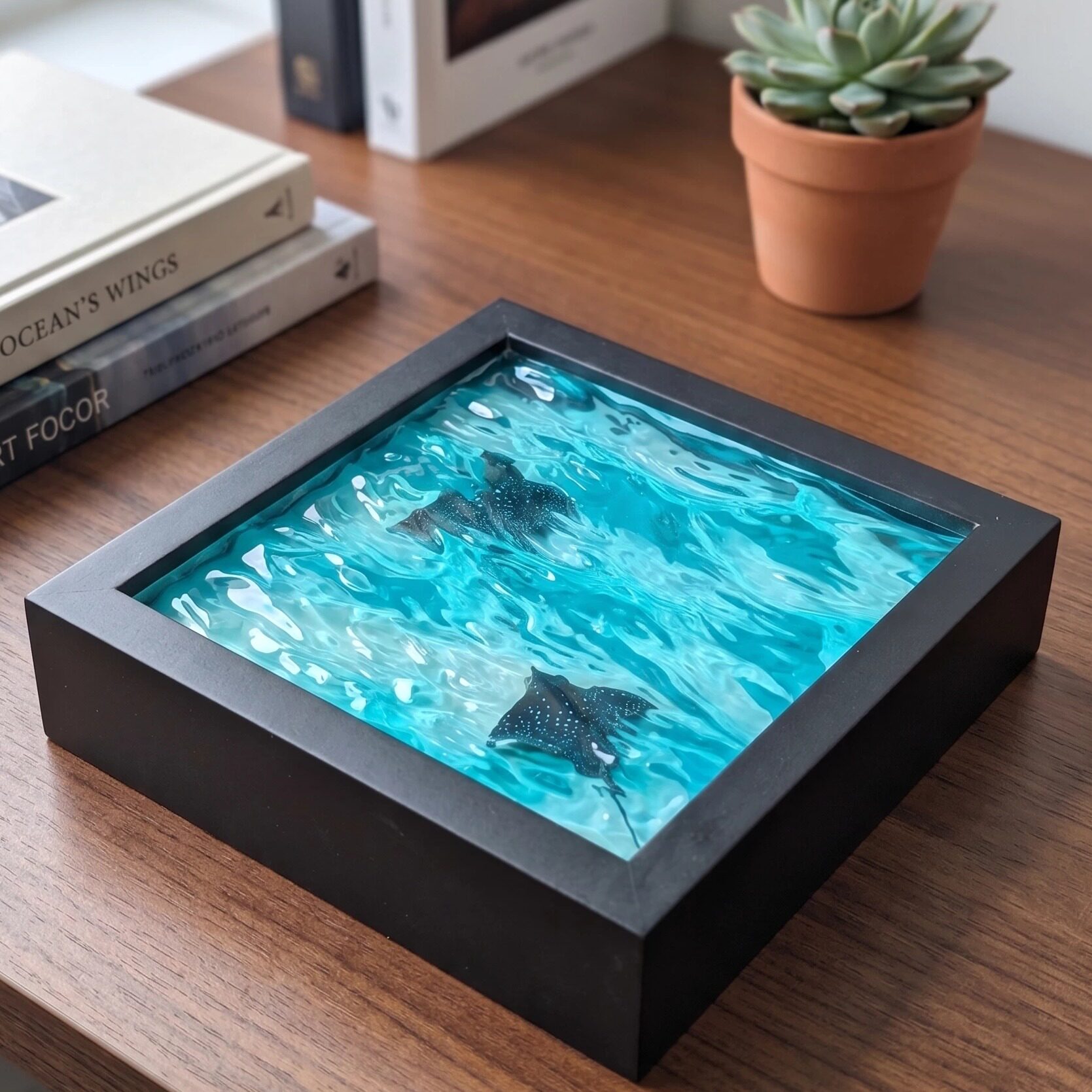 3D Wave Resin Whale Sculpture  - Resin Art Ocean review and price