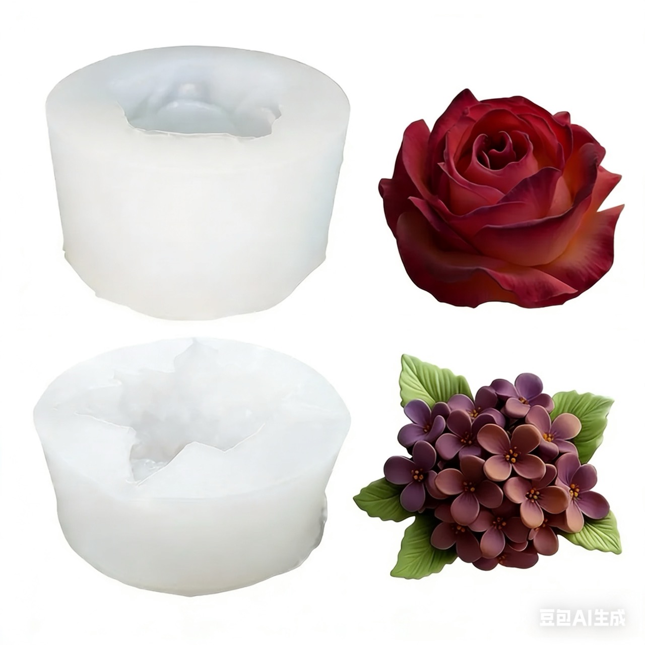 2-Piece 3D Rose and Lilac Sili - Resin Art Of Rose review and price
