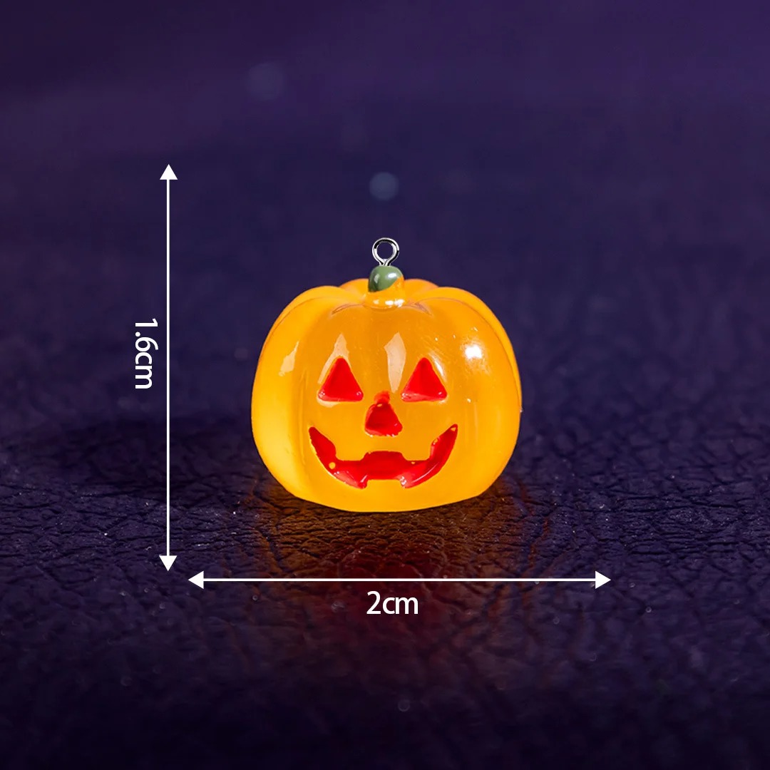 5Pcs Kawaii Luminous Pumpkin R - Resin Art Keychain review and price