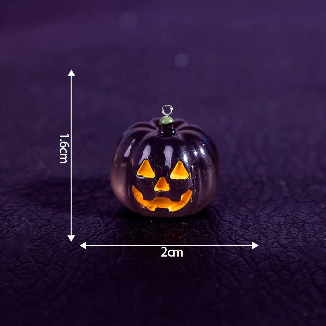 5Pcs Kawaii Luminous Pumpkin R - Resin Art Keychain review and price