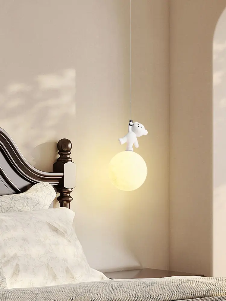 Bear Lamp Cartoon Nursery Beds - Resin Art Baby review and price