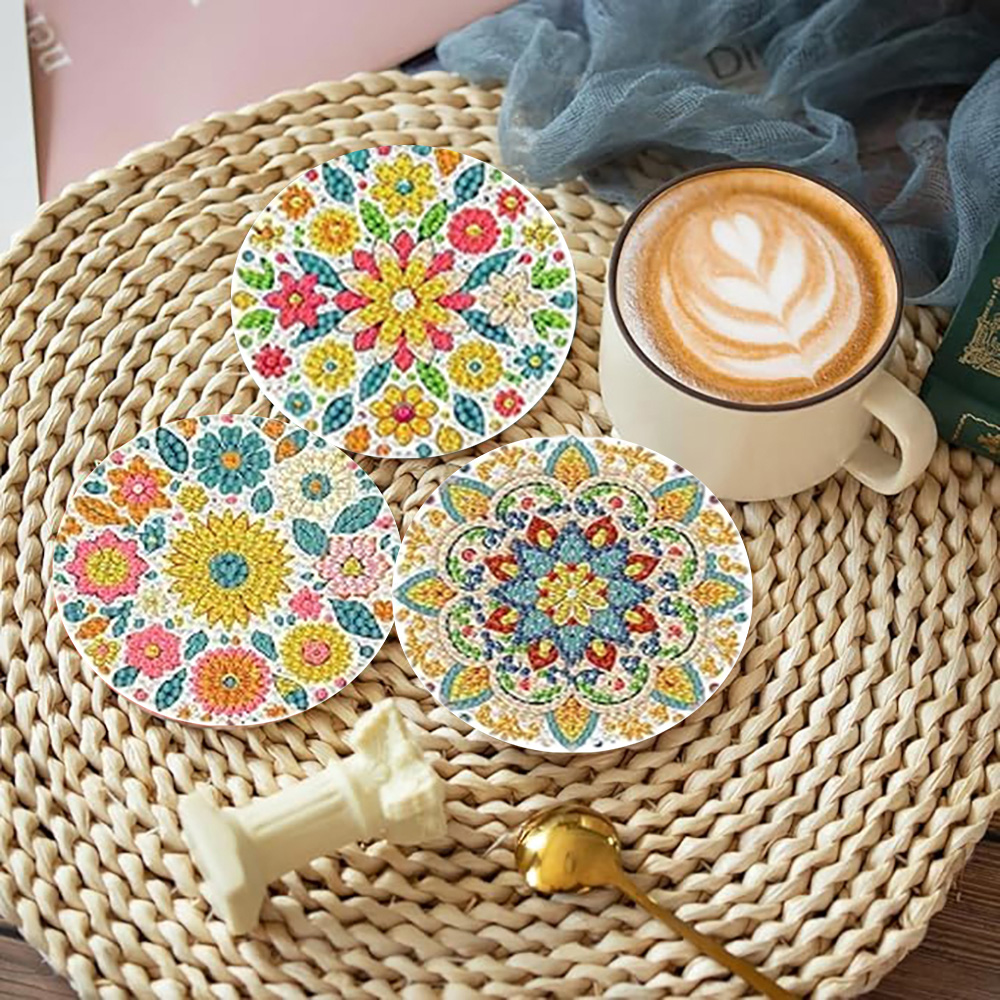 8-piece set/Diamond painting c - Resin Art Flowers review and price