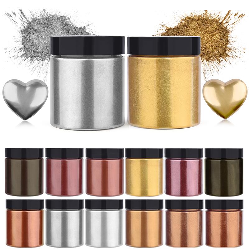50g Shimmer Metallic Gold Silv - Pearl Powder Resin review and price