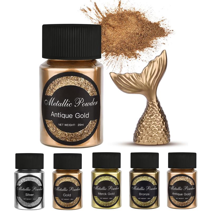 20 Ml Shimmer Metallic Gold Si - Pearl Powder Resin review and price