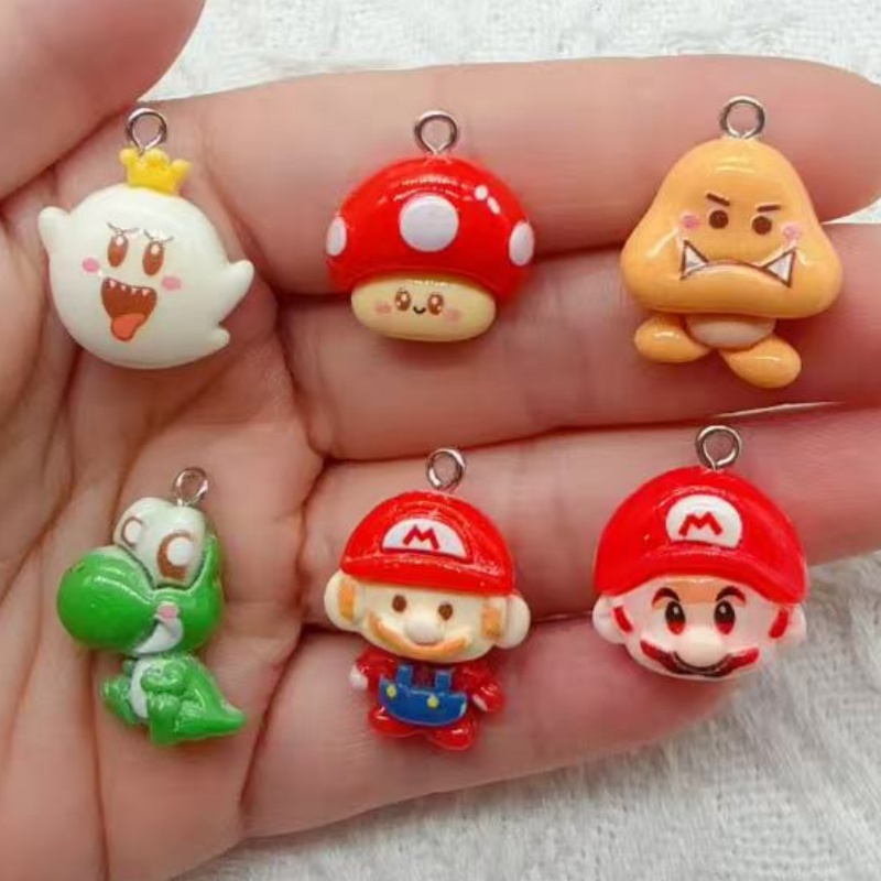 10pcs resin cartoon pendant, D - Resin Art Earrings review and price