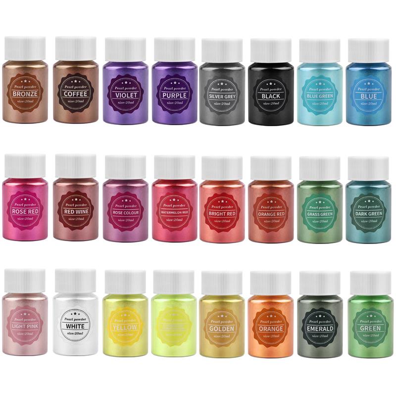 24 Coloers 10g Pearl Powder UV - Pearl Powder Resin review and price