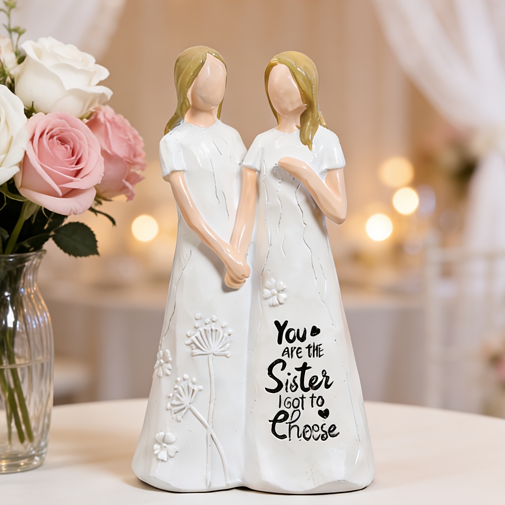 1pc Heartfelt Sister Figurine  - Resin Art Gift For Anniversary review and price