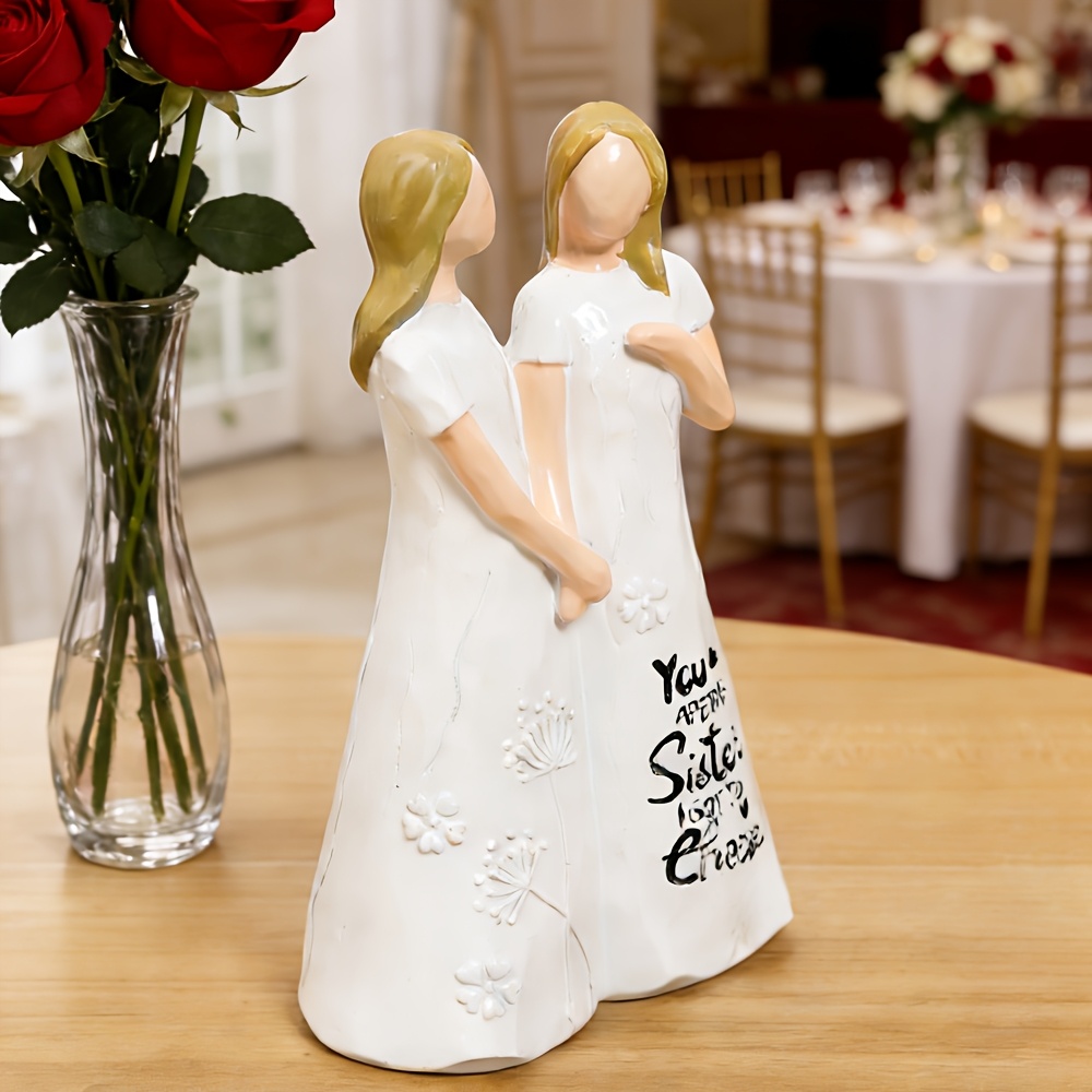 1pc Heartfelt Sister Figurine  - Resin Art Gift For Anniversary review and price