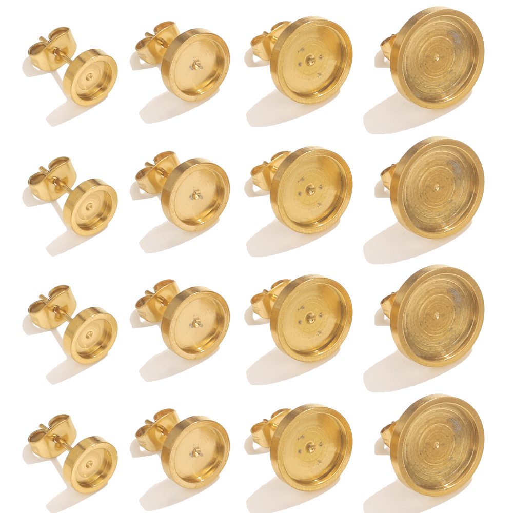 10pcs Stainless Steel Gold Ear - Resin Art Earrings review and price