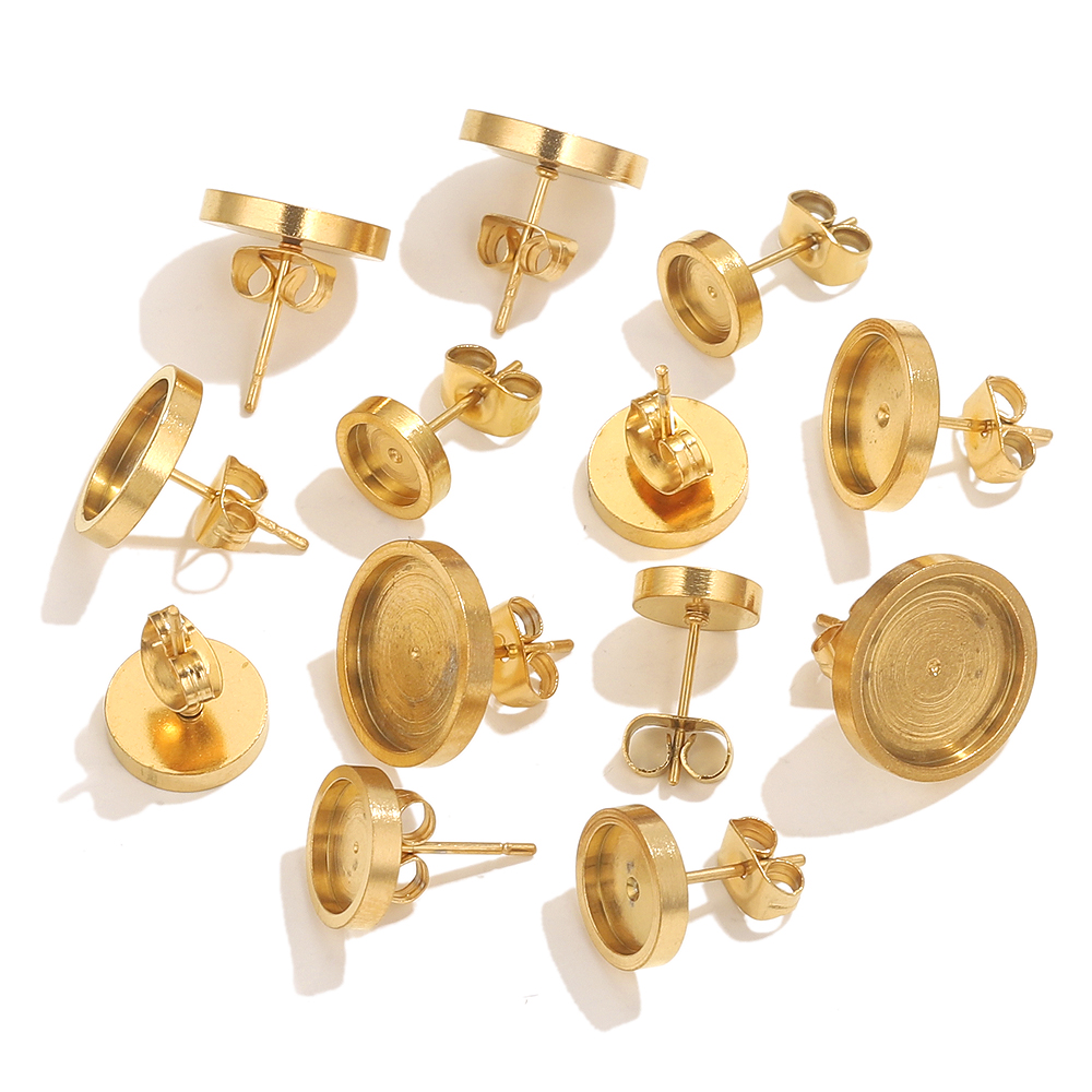 10pcs Stainless Steel Gold Ear - Resin Art Earrings review and price
