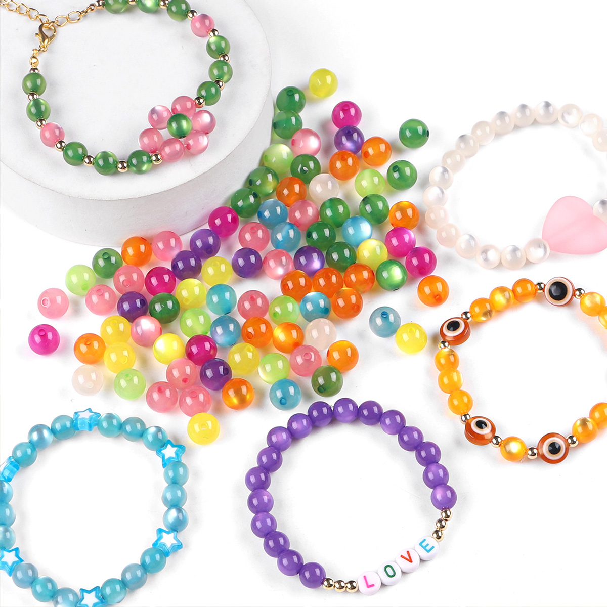 100pcs 6/8mm Resin Imitation C - Resin Art Earrings review and price